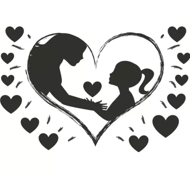 Mutter und tochter t shirt herzliche liebe - TenStickers
