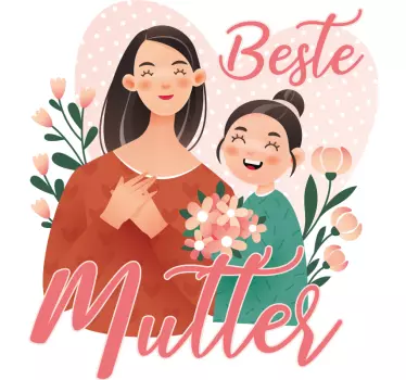 Mutter und tochter t shirt beste momente für mütter - TenStickers