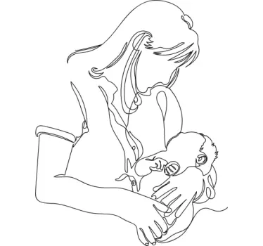 Mutter und tochter t shirt zarte umarmung der mütterlichkeit - TenStickers