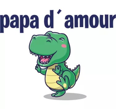 Vater und sohn t-shirt mit süßem dino-liebe - TenStickers