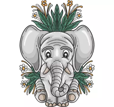 Kinder t shirt mit süßer elefantenillustration - TenStickers