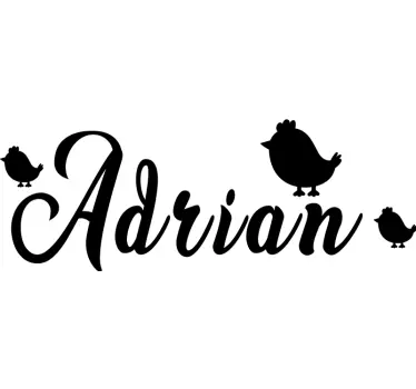 T-shirt mit namen im personalisierten vogel design - TenStickers