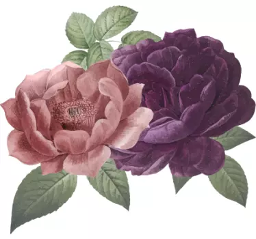 Gelber vinyl teppich für florale arrangements - TenStickers