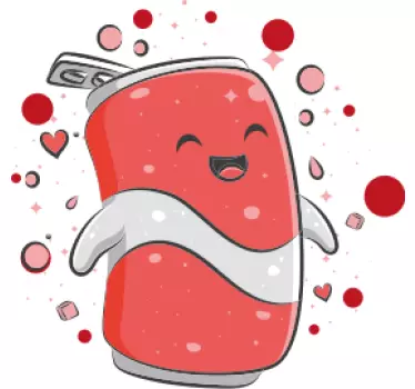 Original t shirt mit fröhlichem soda charakter - TenStickers
