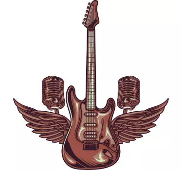 Original T Shirt gitarrenflügel mikrofone - TenStickers