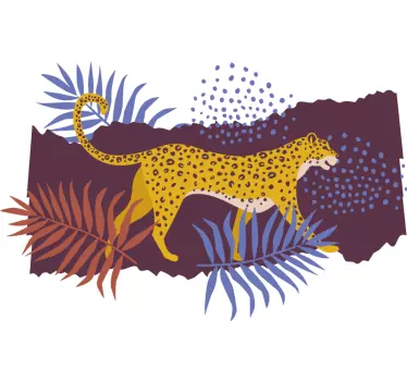 Original t shirt im charmanten leopardenwald stil - TenStickers