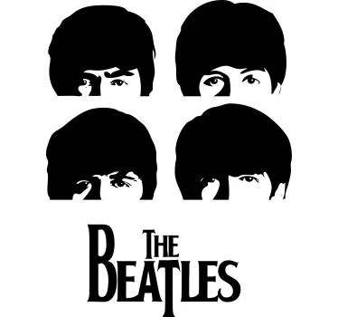 Original t shirt mit ikonischen beatles gesichtern - TenStickers