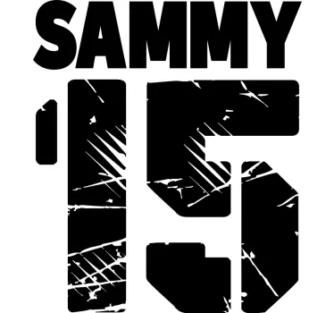 T-Shirt mit Namen nummeriertes design - TenStickers