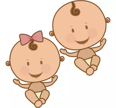 Mutter und tochter t shirt bezauberndes babypaar - TenStickers