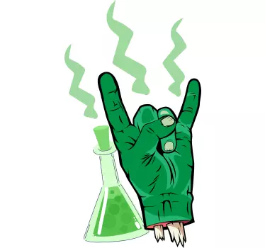 Original t shirt mit grüner laborhand - TenStickers
