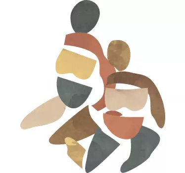 Mutter und tochter t shirt bunte familienbindung - TenStickers