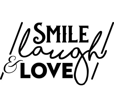 Original T Shirt lächeln lachen liebe - TenStickers