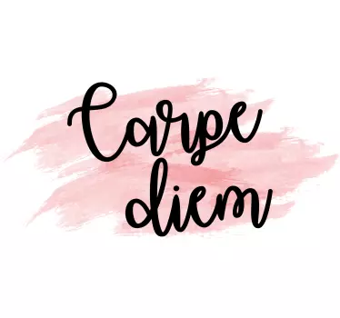 Original T Shirt carme diem mit rosa aquarell - TenStickers