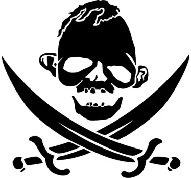 Original t shirt mit gruseligem piratenschädel - TenStickers