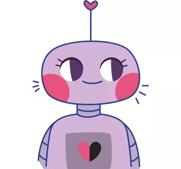 Pärchen t shirts niedliches roboter paar - TenStickers