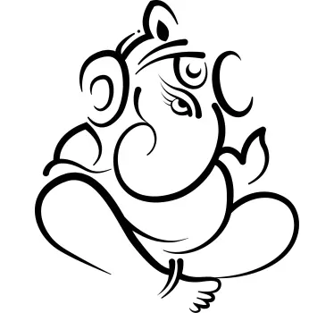 T-shirt mit namen elegant ganesha symbol - TenStickers