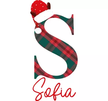 Initiale mit Namen Weihnachts T Shirt - TenStickers
