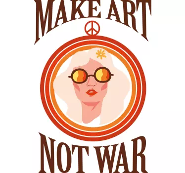 T-shirt make art not war Muster - TenStickers