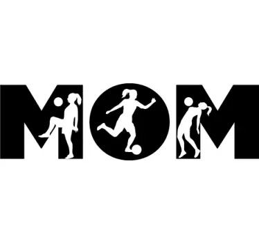 Mutter Tochter T-Shirt Fußball Design - TenStickers