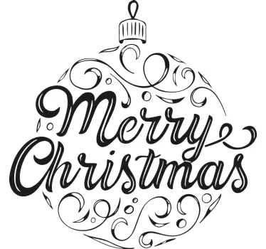 Weihnachts T-shirt kugel mit Kalligraphie-Text - TenStickers