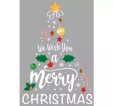 Weihnachts Hoodie baum mit Ornamenten - TenStickers
