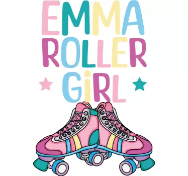 T-Shirts mit Namen Rollschuhe Mädchen - TenStickers