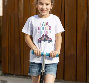 T-Shirts mit Namen Rollschuhe Mädchen - TenStickers