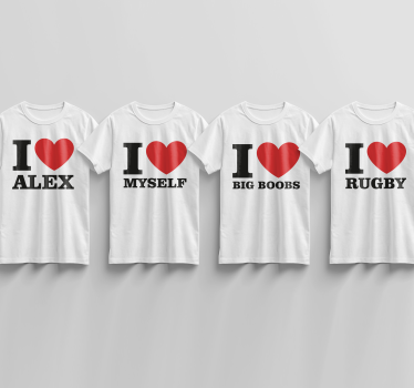 T-Shirts mit Namen I love - TenStickers