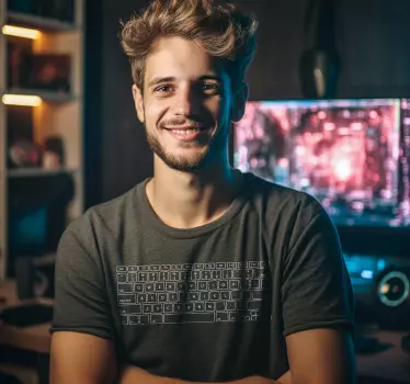 Design T-Shirt Tastatur Computer - TenStickers