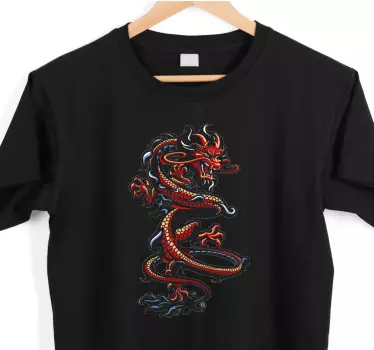 Dunkles zusammengerolltes drachen-t-shirt - TenStickers