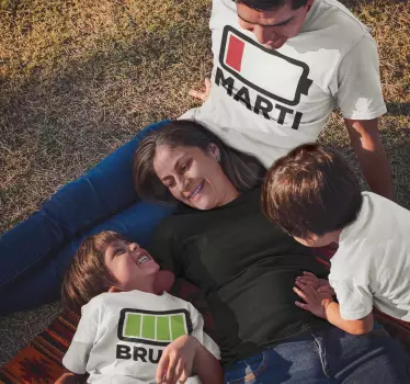Eltern ohne Batterie T-shirt - TenStickers