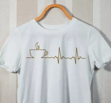 Kaffeelinie T-Shirt - TenStickers