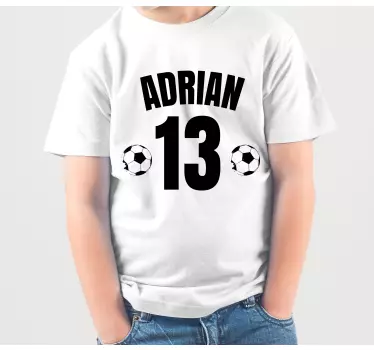 Kinder T Shirt Fußball personalisiert - TenStickers