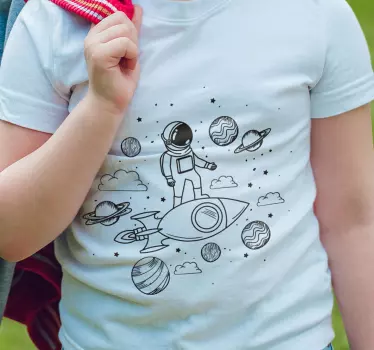 Kinder T Shirt Mann im weltraum - TenStickers