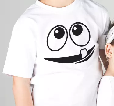 Kinder t shirt mit süßem lächelndem charakter - TenStickers
