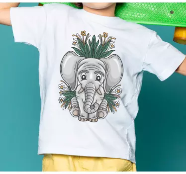 Kinder t shirt mit süßer elefantenillustration - TenStickers
