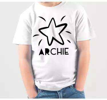 Kinder T Shirt Personalisierter stern - TenStickers
