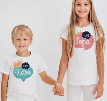 Kinder T-shirt Wolke mit Namen - TenStickers