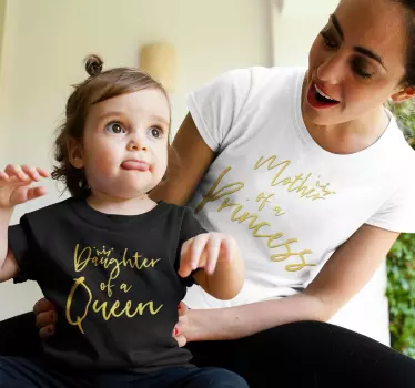 Königin & Prinzessin Mutter Tochter T-shirt - TenStickers
