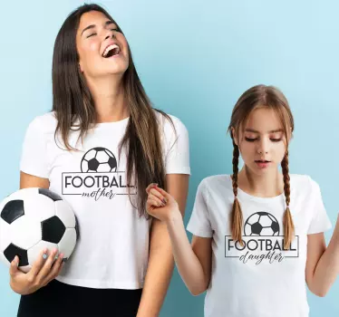 Mutter Tochter T-Shirt Fußball - TenStickers