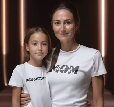 Mutter Tochter T-Shirt Fußball Design - TenStickers