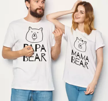 Mutter und tochter t shirt bärenfamilie partner shirts - TenStickers