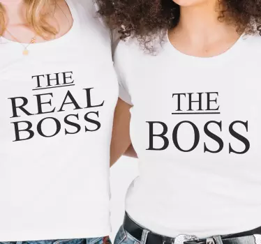 Mutter und tochter t-shirt das echte boss-duo - TenStickers