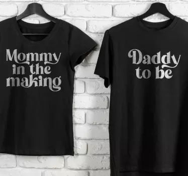 Mutter und tochter t shirt elternankündigung - TenStickers