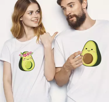 Mutter und tochter t shirt glückliche avocado begleiter - TenStickers