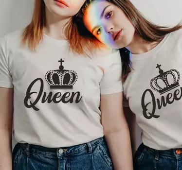 Mutter und tochter t-shirt königin krone schwestern - TenStickers