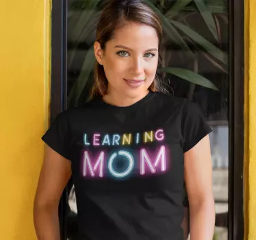 Mutter und tochter t-shirt lernende mama neonlicht - TenStickers