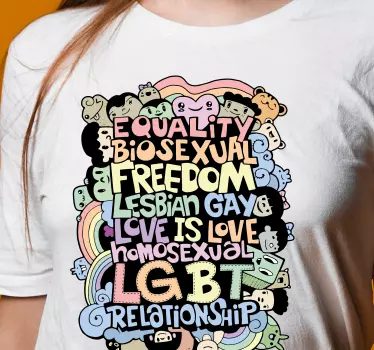 Mutter und tochter t shirt liebe feiert gleichheit - TenStickers
