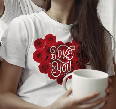 Mutter und tochter t shirt liebe rosen herz - TenStickers