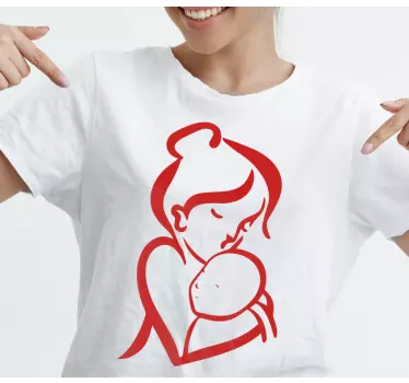 Mutter und tochter t shirt liebevolle umarmung - TenStickers